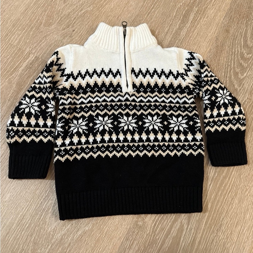 The Children's Place Black and White Patterned Sweater